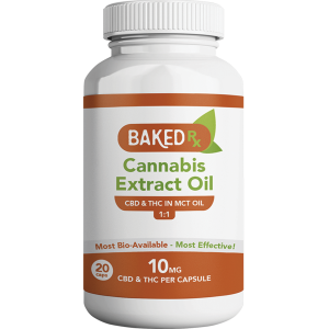 BAKED EDIBLES 100MG THC CAPSULES